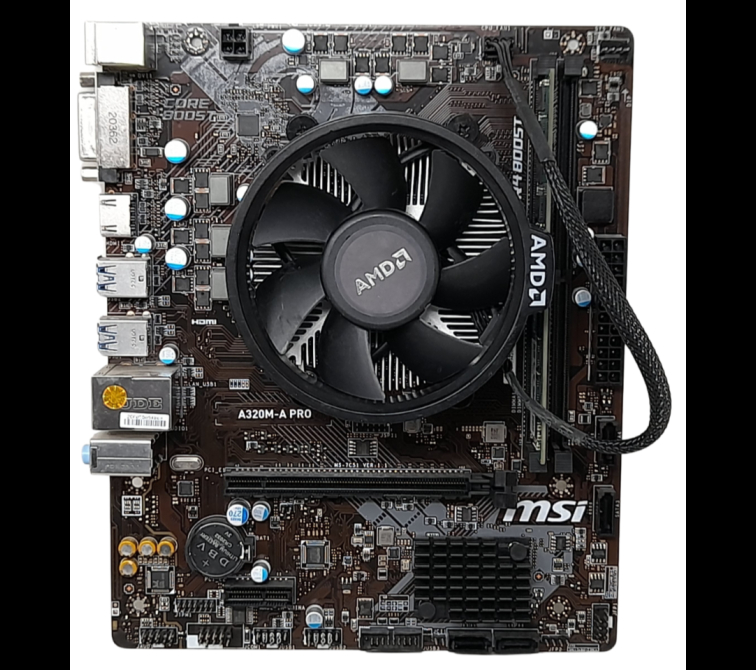 MSI A320M-A PRO Ryzen 3 3200G 8GB DDR4 Socket AM4 Motherboard Bundle 1
