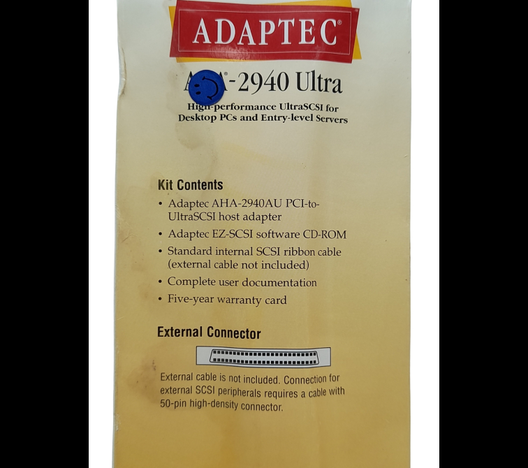 New Sealed Adaptec AHA-2940 Ultra AHA-2940AU PCI to UltraSCSI Host Adapter Card 6