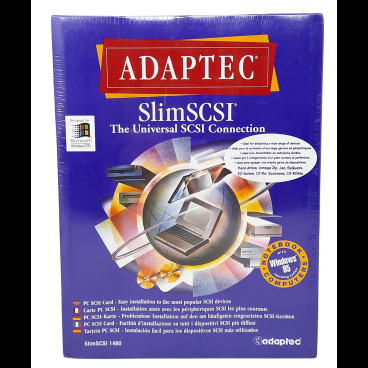 NEW Adaptec SlimSCSI 1460D APA-1460B-EFIGS Kit PCMCIA Card & 2 x 50-pin Cables 1