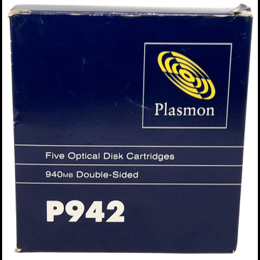 5 x Plasmon P942 940MB Double-Sided Optical Disk Cartridges New Sealed 1