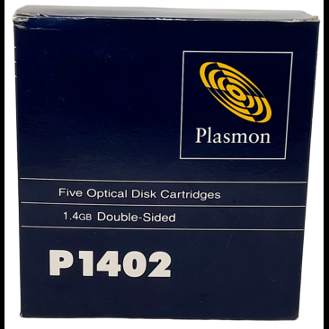 5 x Plasmon P1402 1.4GB Double-Sided Optical Disk Cartridges New Sealed 1