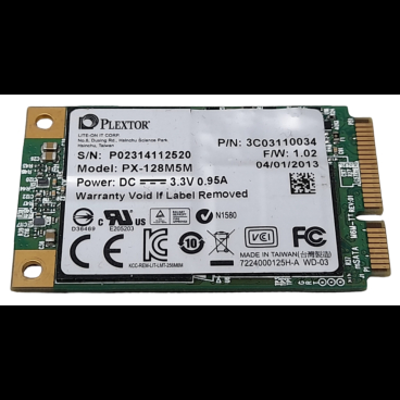 Plextor PX-128M5M 128GB mSATA SSD Solid State Drive 100% Health 1